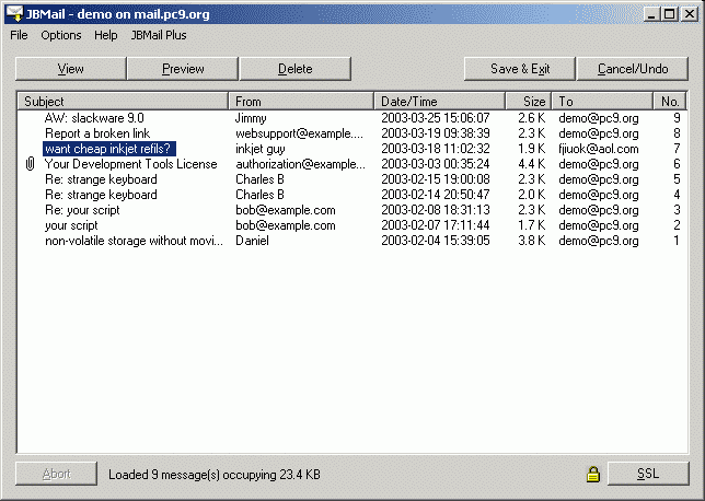 JBMail Screenshot